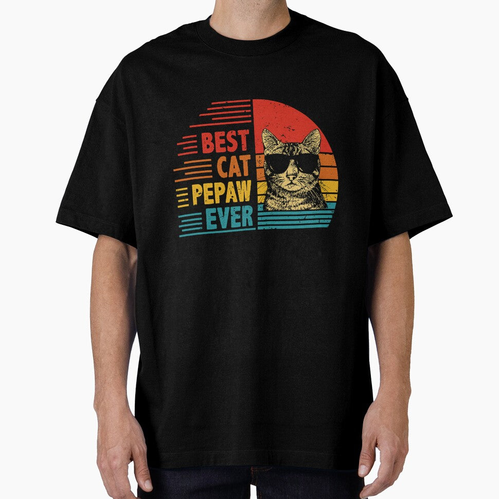 Vintage Retro Best Cat Pepaw Ever Funny Cat Lover Father's Day Gift by EdwinaEmmanoiCo