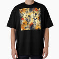 Boho Flowers Warm Earth Tones And Red Abstract by DEC02