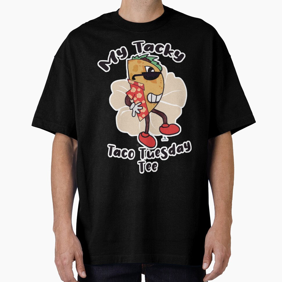 Tacky Taco Funny Cartoon Art by mytshirtfort Unisex , , , Long Sleeve Tee