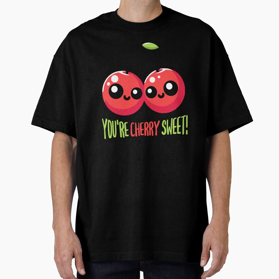 You're Cherry Sweet! Cute Cherry Pun Cartoon by PMCreative Unisex , , , Long Sleeve Tee