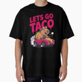 Let’s Go Taco Capybara Driving Car by MonkiFlipp Unisex , , , Long Sleeve Tee