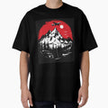 Air Fighters Under Red Moon In The Mountains by GrinGalore Unisex , , , Long Sleeve Tee
