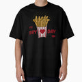 embroidery iron patch textured graphic artwork - its fry day (its friday) french fries funny logo badge emblem by hayrpictures