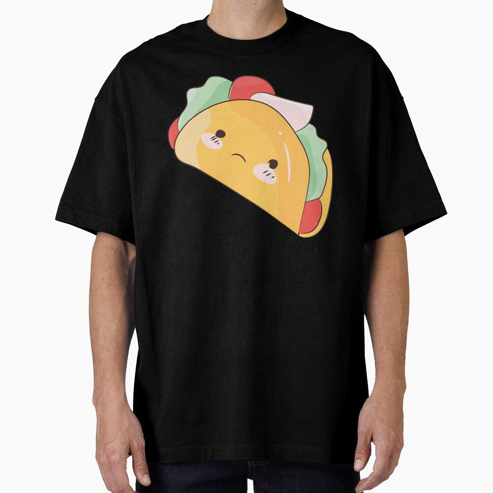 Sad kawaii taco Mexican by TamGustam Unisex , , , Long Sleeve Tee