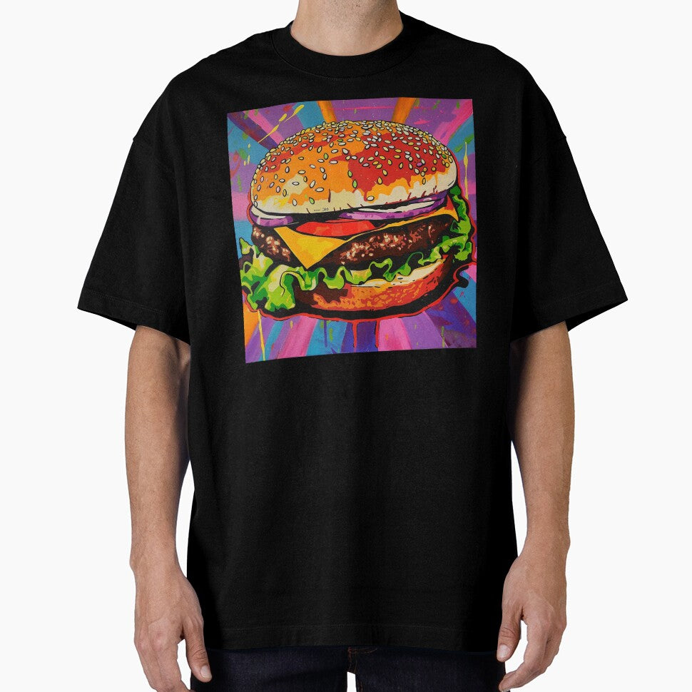 Hamburger Pop Art 3 by AstroRisq Unisex , , , Long Sleeve Tee