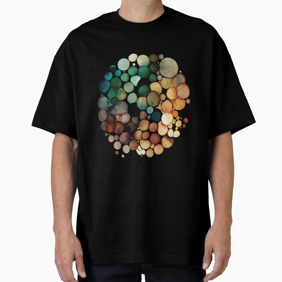 An Earth Tone Circle of Circles Watercolor design- Boho Chic Patterns by GVRDesign