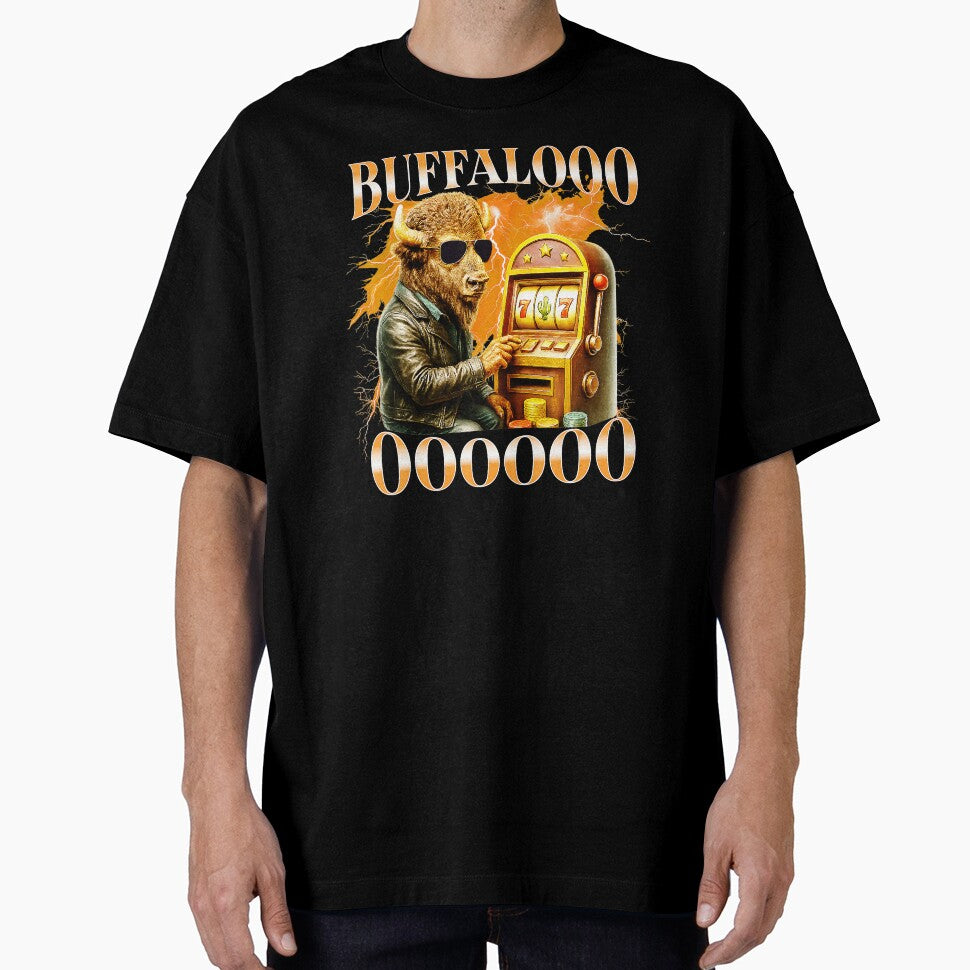 BUFFALOOO Funny Bison Casino Slot Machine Meme by tadmercado