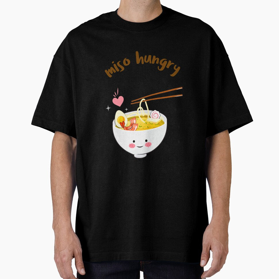 Kawaii food pun Miso Hungry by plzLOOK Unisex , , , Long Sleeve Tee