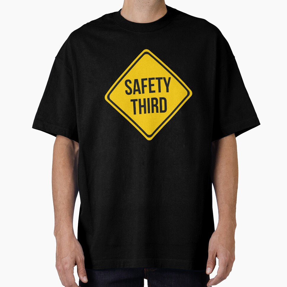 Safety Third Road Sign Joke by RedYolk Unisex , , , Long Sleeve Tee