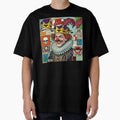 Pop art graphic of a man with a crown, a harlequin portrait, colorful festival by G-M-Designs