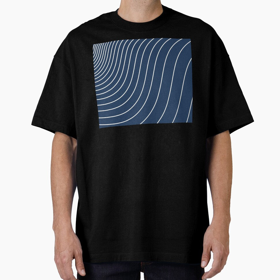 Mid century modern wave in blue by CherieTree