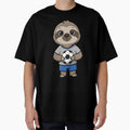 Sloth Soccer Player Football Fan Cartoon by k3rstman1