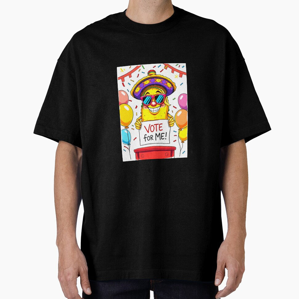 Vote for a Taco - Funny Meme Design by Earth Nature Creations Unisex , , , Long Sleeve Tee