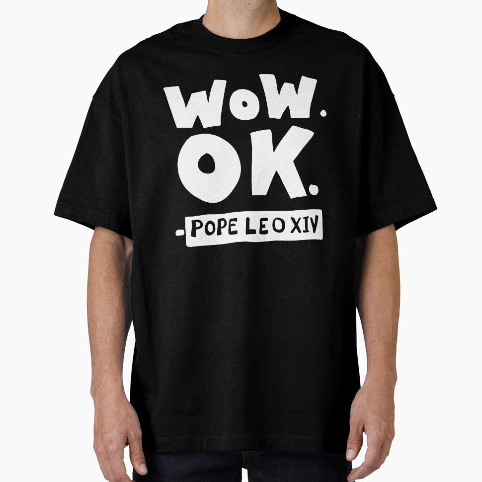 Wow OK Pope Leo XIV Quote -WHITE INK by SarahFullerArt