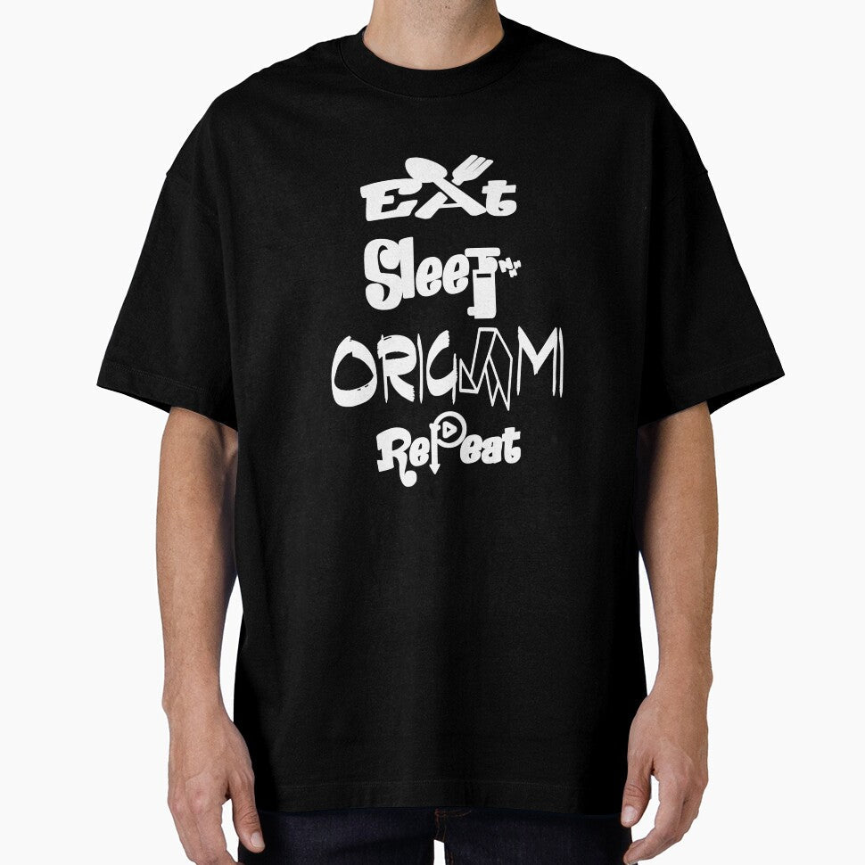 Eat sleep origami repeat,V3. by Chakilogy Unisex , , , Long Sleeve Tee