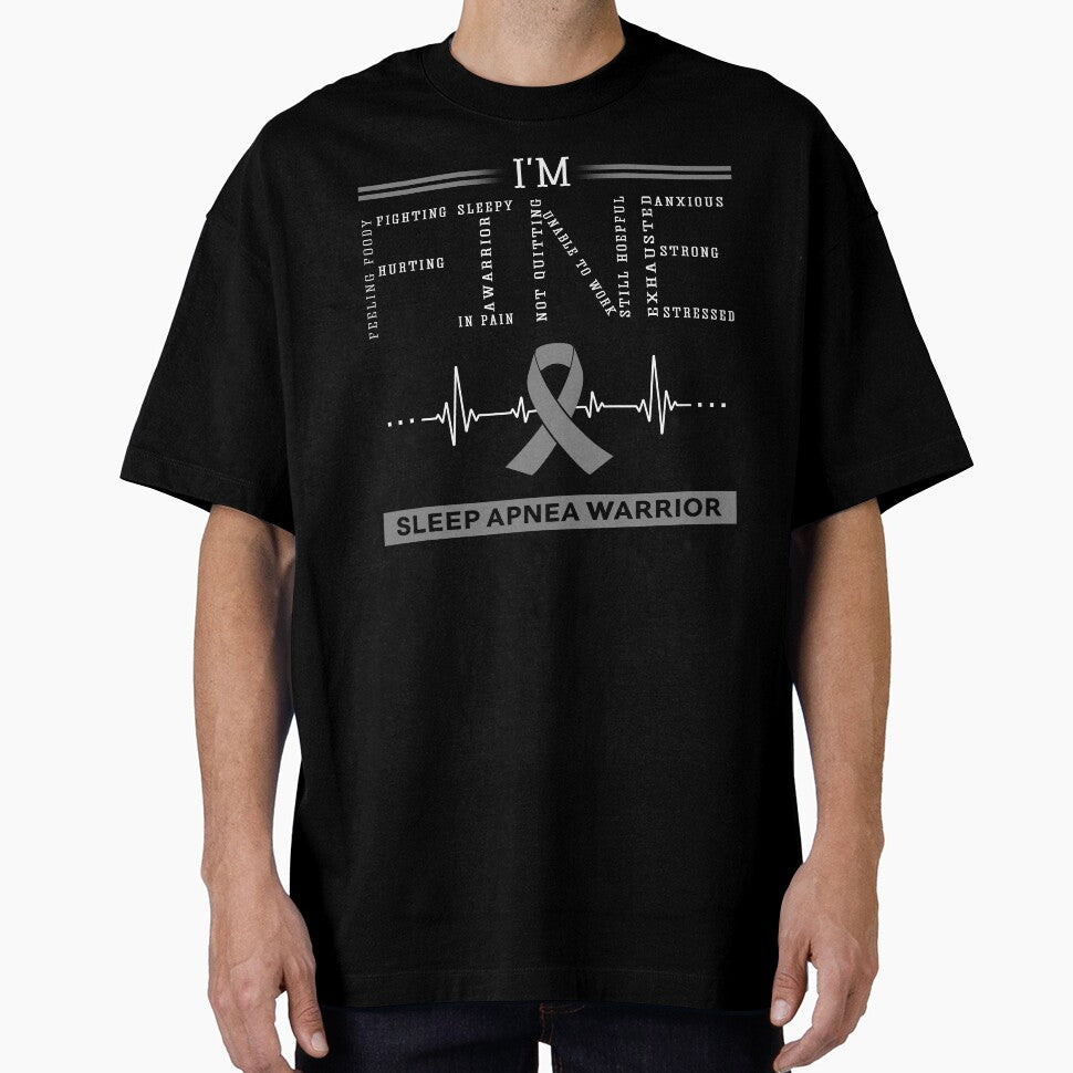 I'm Fine Sleep Apnea Warrior Support Sleep Apnea Awareness Gifts by rechardtee