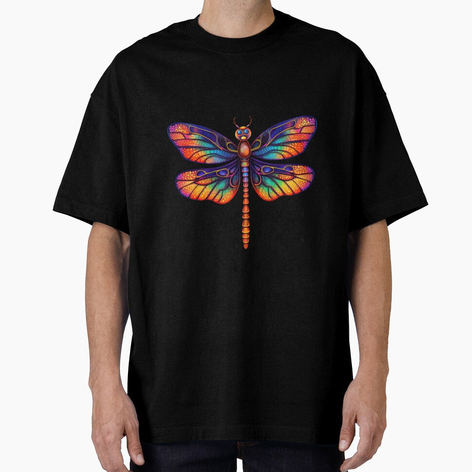 Dragonfly Neon Pop Art 3 by AstroRisq Unisex , , , Long Sleeve Tee