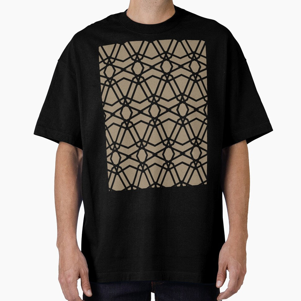 Black and Brown Line Geometric Pattern Pairs DE 2022 Trending Color Tuscan Mosaic DE6208 by ColorOfTheYears