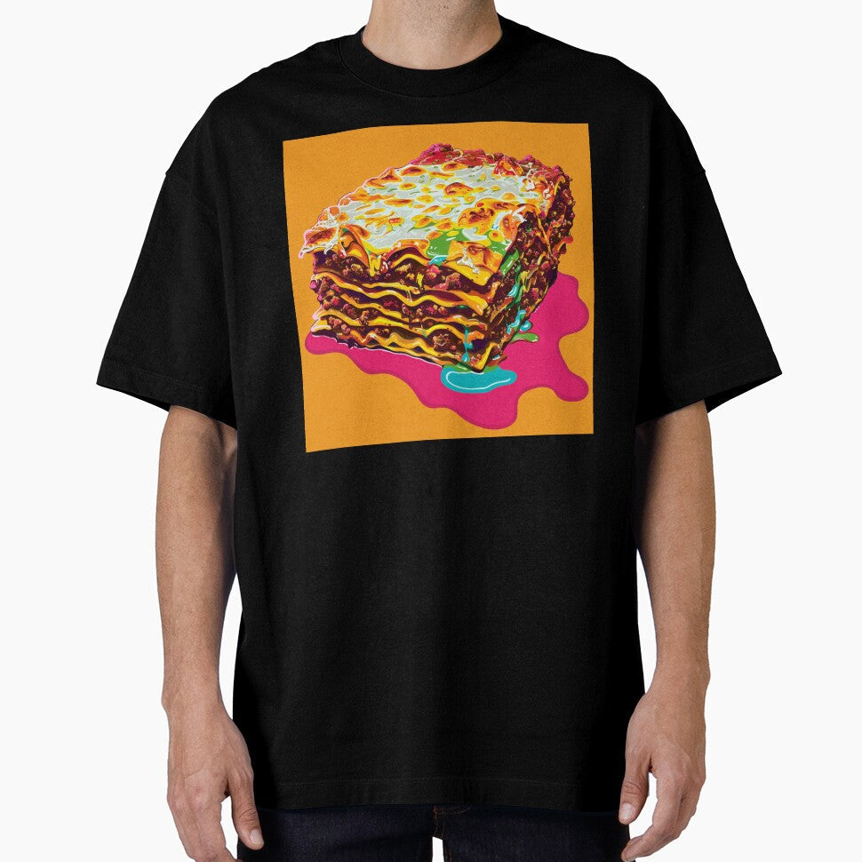 Lasagna Pop Art 2 by AstroRisq Unisex , , , Long Sleeve Tee