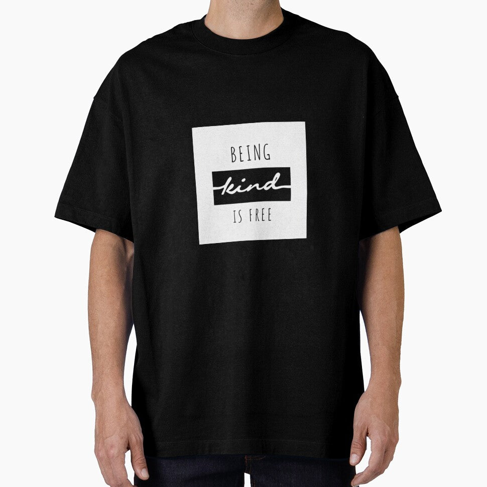 Being Kind Is Free – Minimalist Message Tee by cosmos4urlife Unisex , , , Long Sleeve Tee