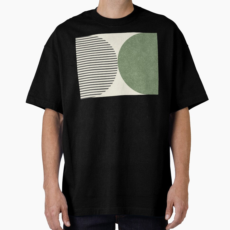 Half Circle Stripes - Green Black by moonlightprint