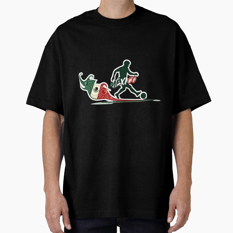 Dynamic Mexico Soccer Player Chili Flag Trail by PMTaurus