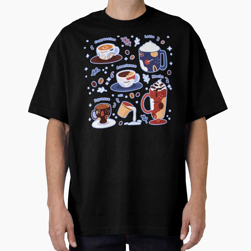 Varian Cofee Cup Collage by Farra6541Store Unisex , , , Long Sleeve Tee