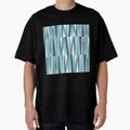 Retro Angular Stripes Blue and white by QuestingPixel