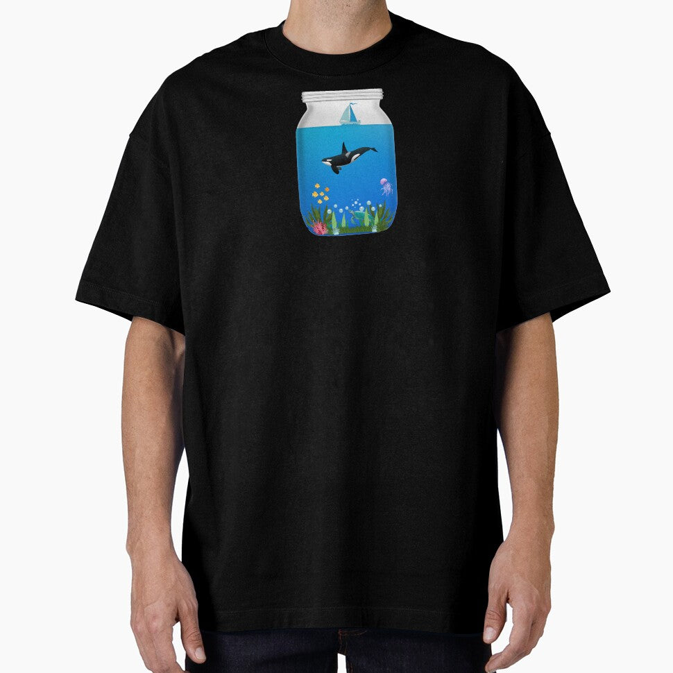 Sea world in a jar - Kawaii by LukjanovArt Unisex , , , Long Sleeve Tee