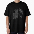Skeleton Toasting Grenade – Dark Humor Black and White Illustration by inkoutninja Unisex , , , Long Sleeve Tee