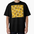 Cartoon Beer Mugs Pattern Brew Drinker Design by NicolasGlowArt Unisex , , , Long Sleeve Tee