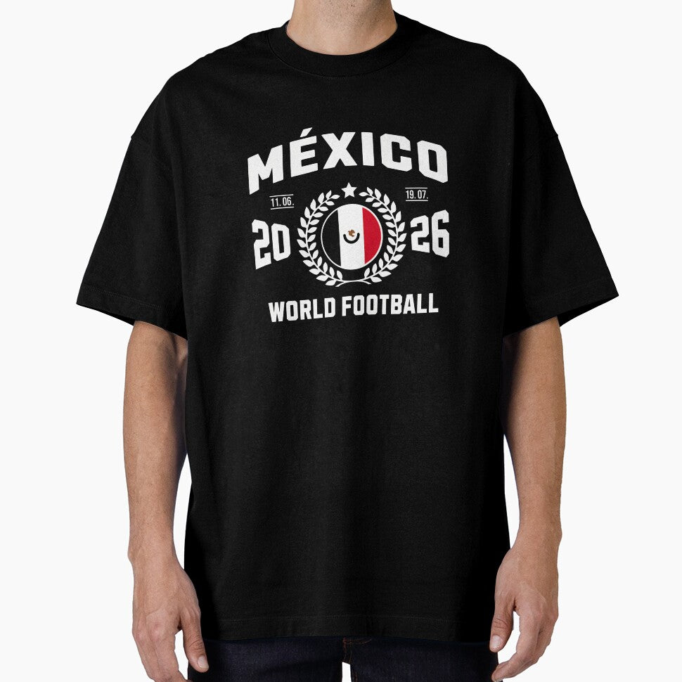 Mexico Football Supporter 2026 Badge Design T-Shirt_83999123 by kevincuellar