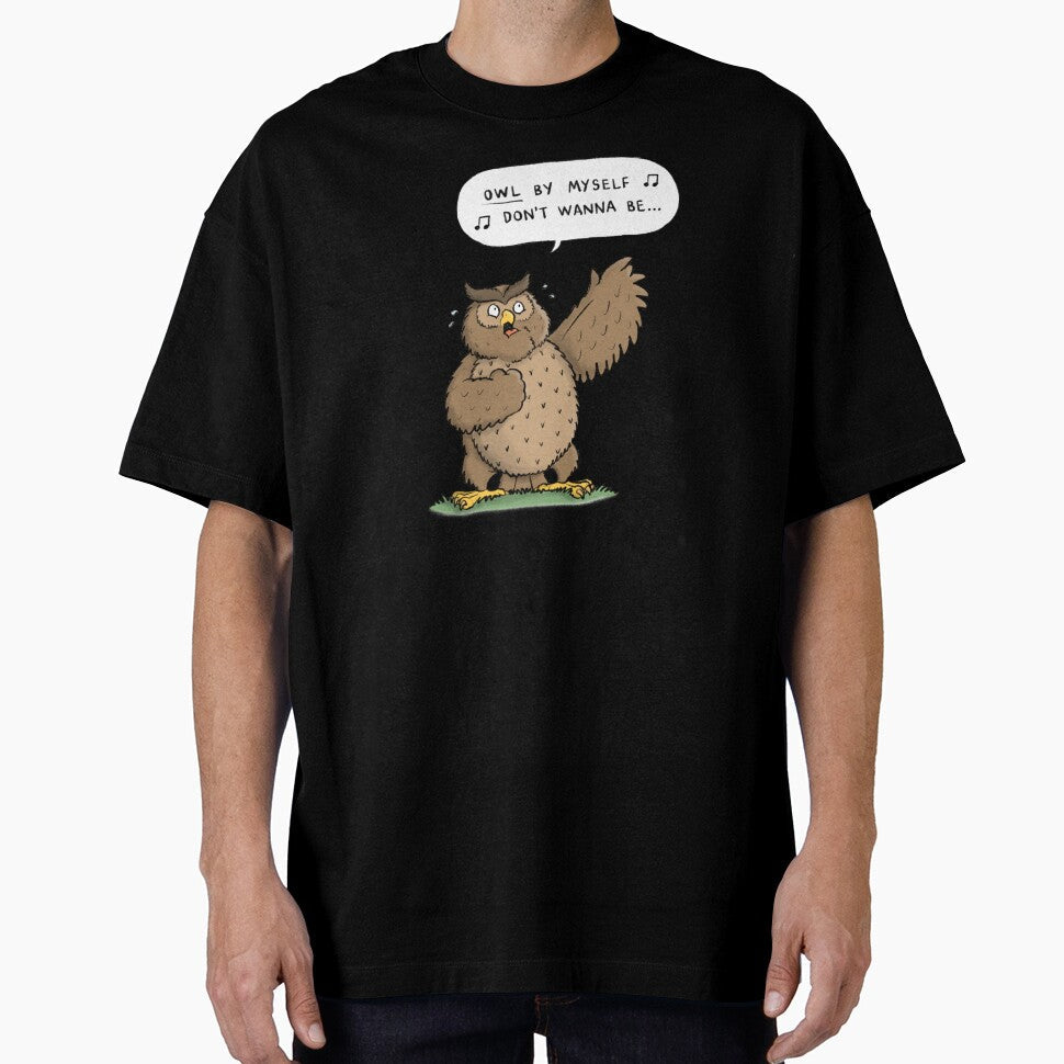 Owl By Myself by carlbatterbee Unisex , , , Long Sleeve Tee