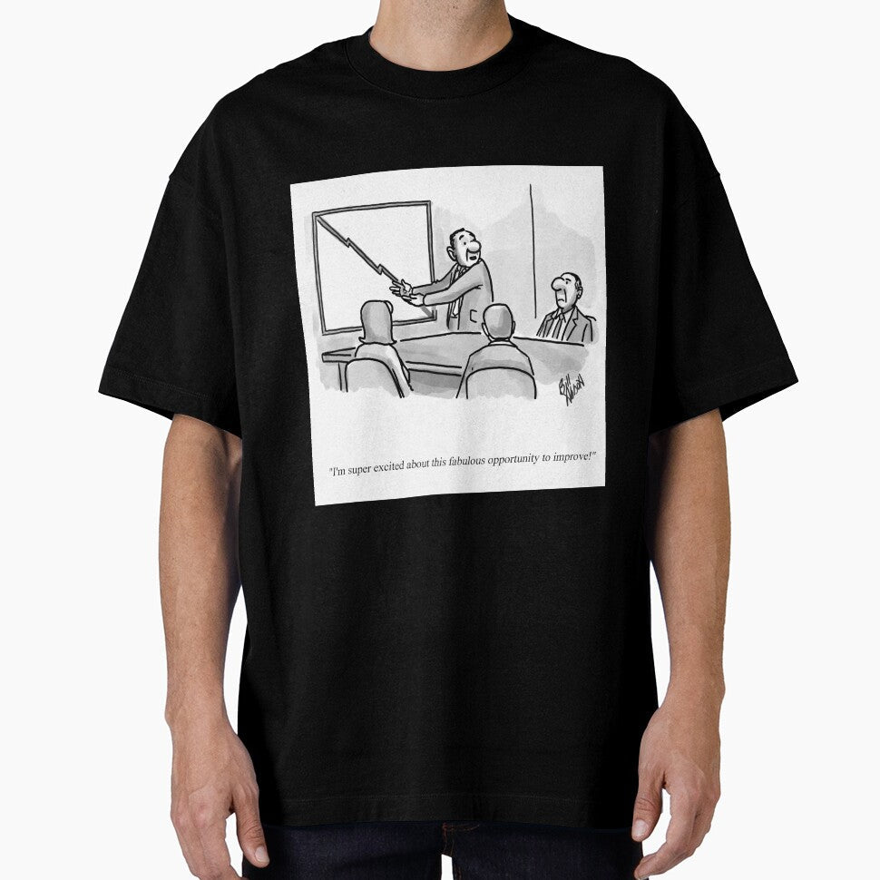 Classic Business Optimism Cartoon by abbottoons Unisex , , , Long Sleeve Tee