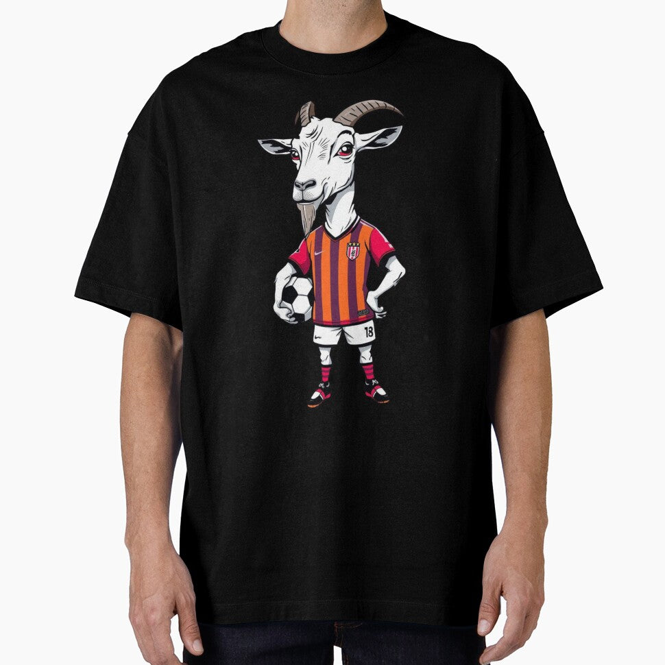 Funny Soccer Goat – Football Mascot Cartoon | Goat Player Sports Design by Pigmentra