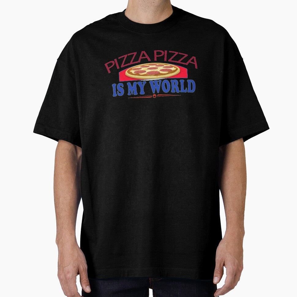 Funny Double Words Pizza Pizza Is My World Slogan by uta917 Unisex , , , Long Sleeve Tee
