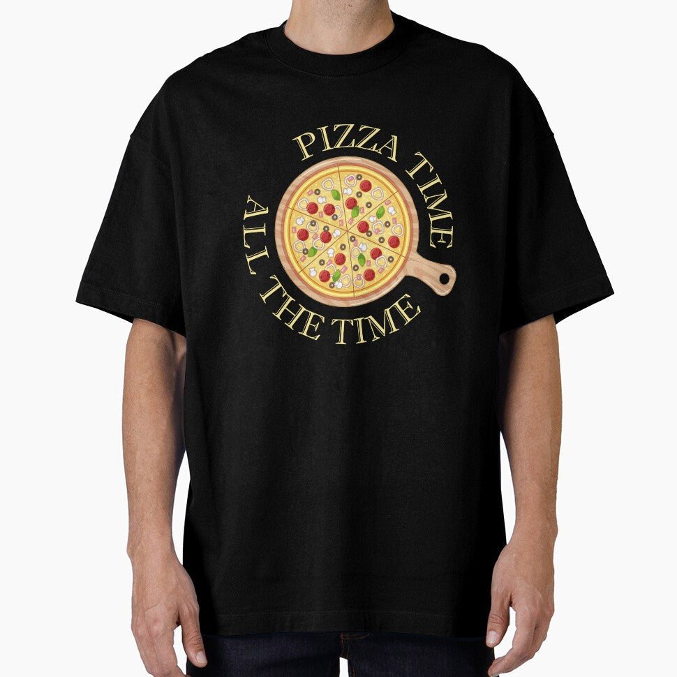 Pizza Time All The Time Funny Pizza Quote by theshirtinator Unisex , , , Long Sleeve Tee