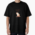 Introvert Energy Cat Minimal Design – Calm Quiet Cat Aesthetic by Kavya Art Unisex , , , Long Sleeve Tee