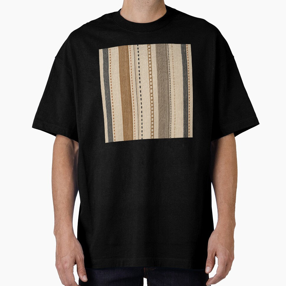 Rustic Woven Artisan Stripes Textile by frumixart Unisex , , , Long Sleeve Tee