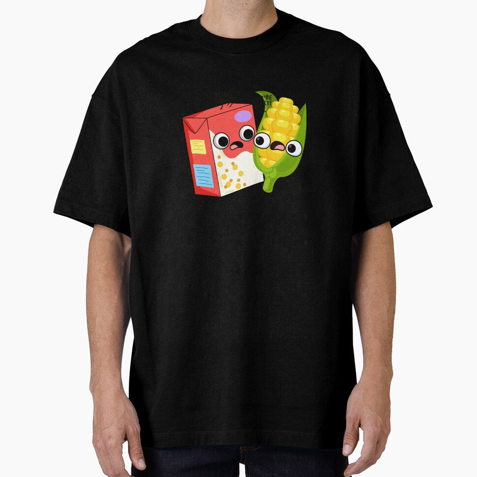 Corn-flict Cute Cornflake Corn Pun by punnybone Unisex , , , Long Sleeve Tee