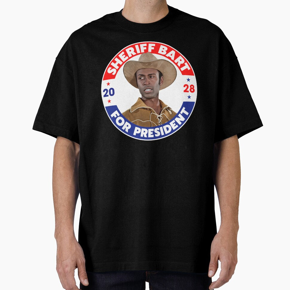 Sheriff Bart For President 2028 - Blazing Saddles by darklordpug Unisex , , , Long Sleeve Tee