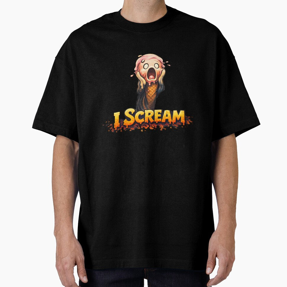 I Scream Ice Cream Horror Pun Design by AuraloomAtelier Unisex , , , Long Sleeve Tee
