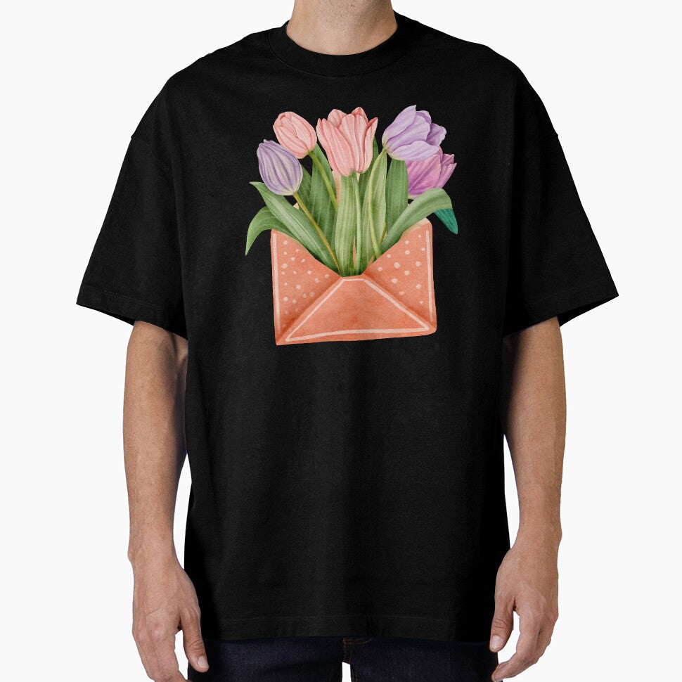 Tulips in an Envelope - Minimalist Design, Matte, Simple, Subtle, Minimal, Beauty, Elegance , Quiet, Clean, Pretty, and Calm by erkabees