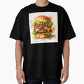 Gourmet Watercolor Burger Art by konkapo00 Unisex , , , Long Sleeve Tee