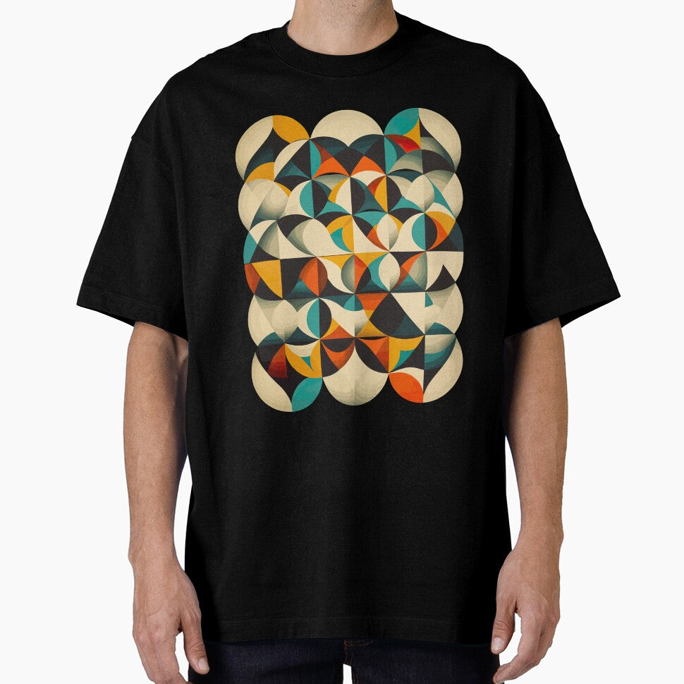 Geometric Pattern Made of Overlapping Circles and Triangles by oneeko