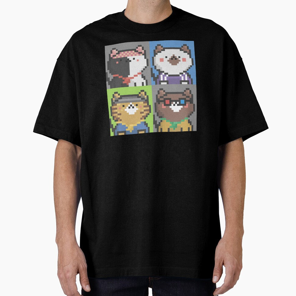 Pixel Cat Tile 2 by sosorimaru Unisex , , , Long Sleeve Tee