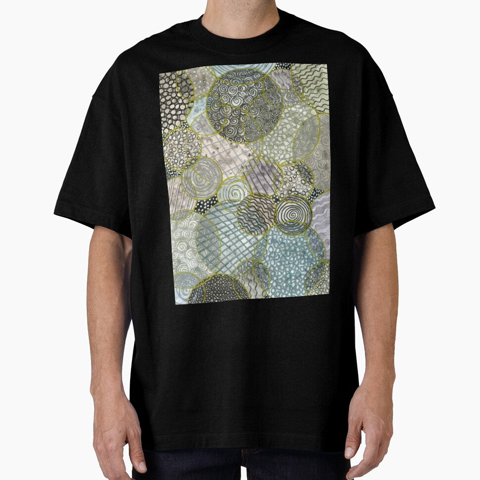 Abstract Patterned Circles in Metallic and Earth Tones by LymphomaLass