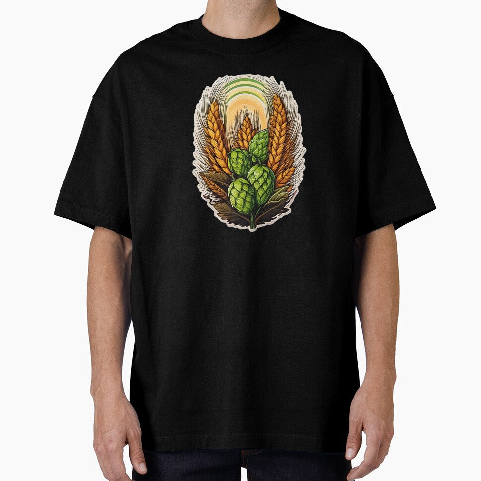 Beer Brewing - Hops Wheat barley - Home Brew by CattlettArt Unisex , , , Long Sleeve Tee