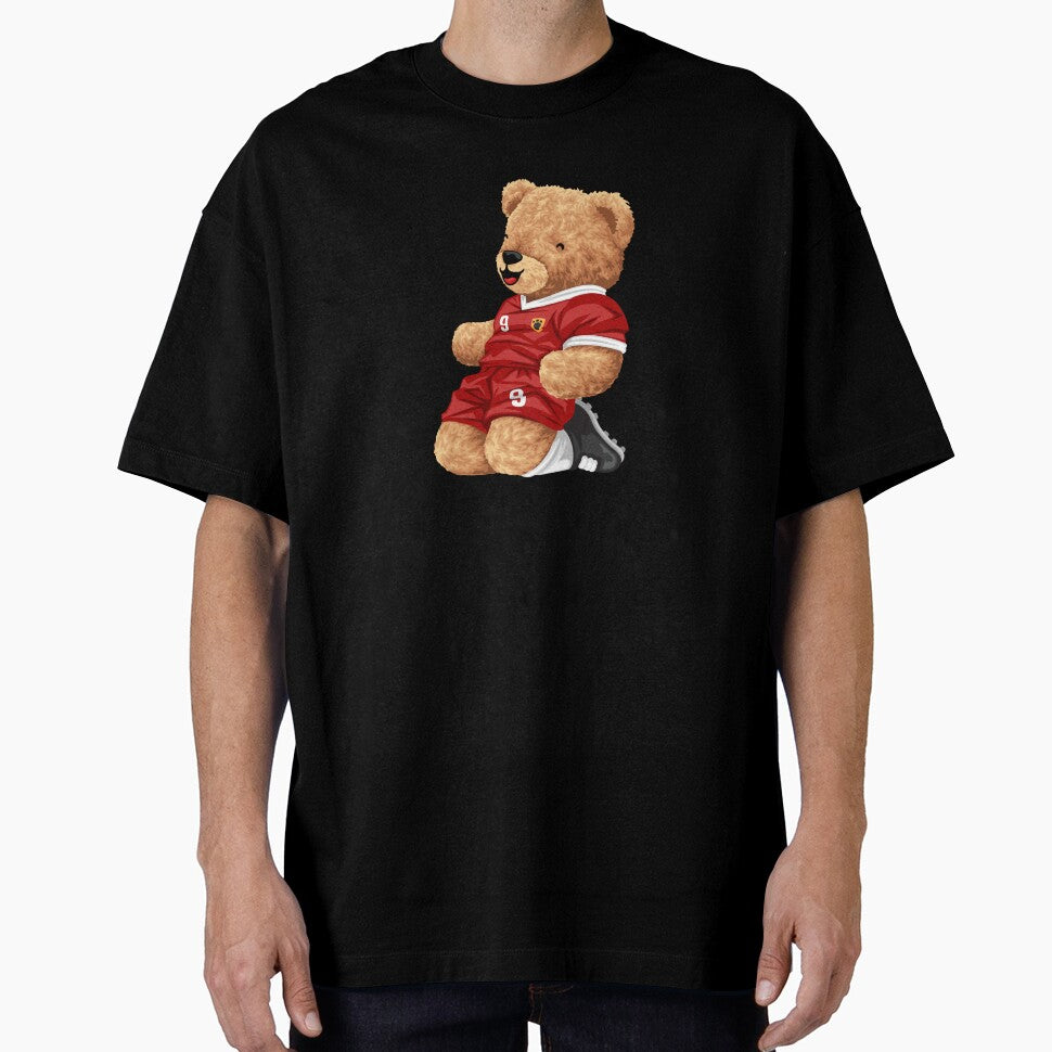 Soccer Teddy Bear Player Red Jersey by Bhonard 21