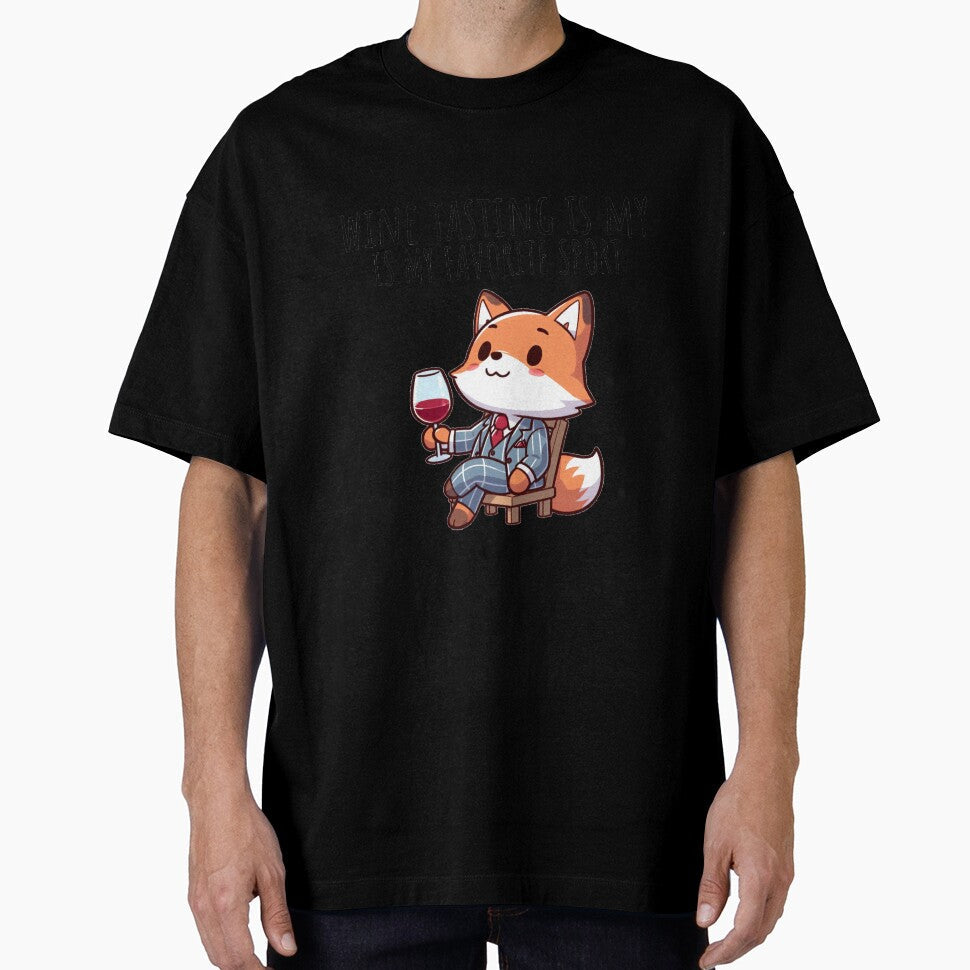 Wine Tasting Fox by LemuellTrends Unisex , , , Long Sleeve Tee